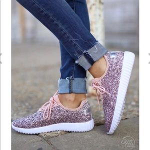 Qupid glitter Pink sparkle shoes